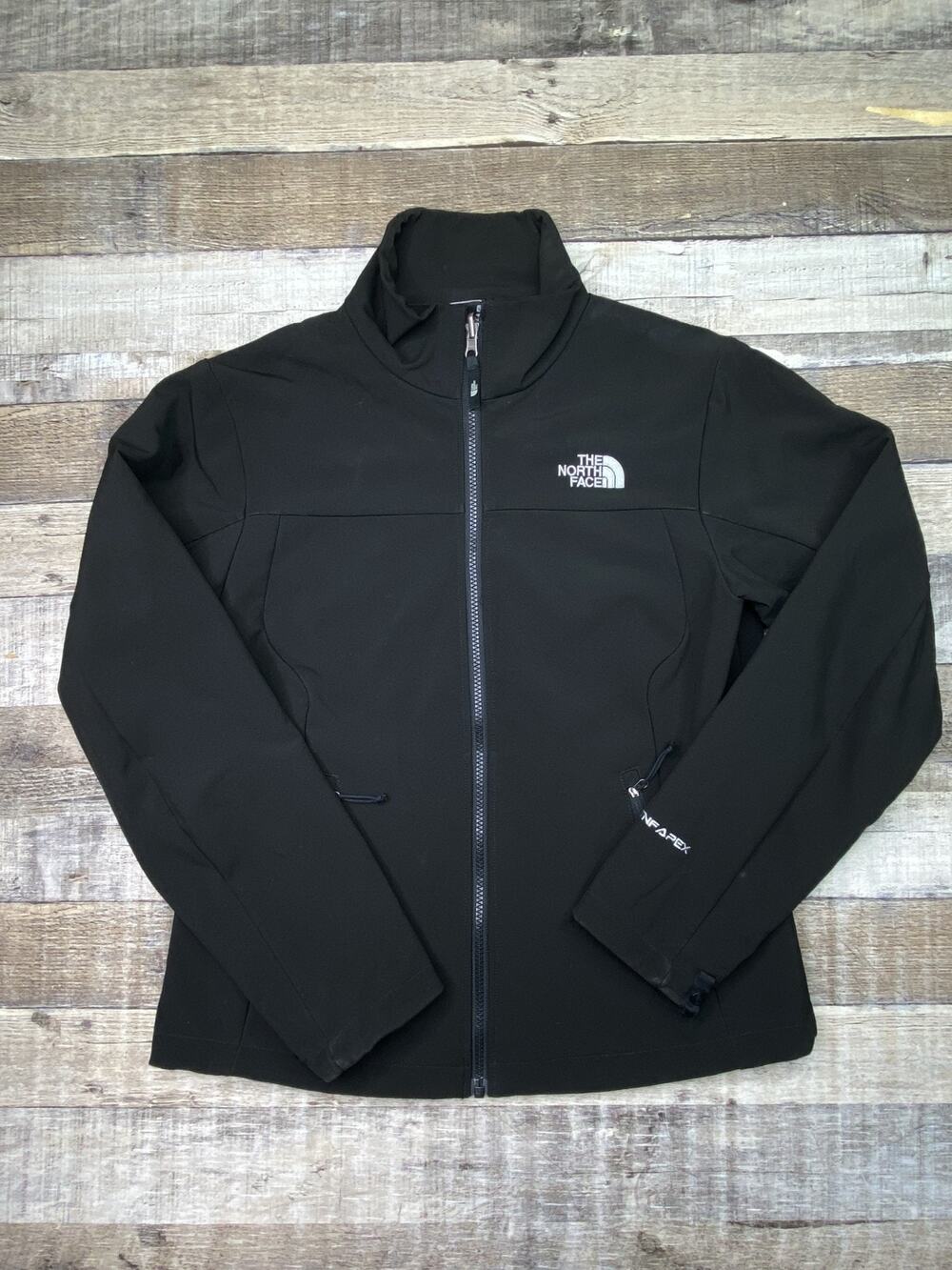 The North Face Apex Jacket Women's Medium Black Softshell Full Zip Liner Stretch